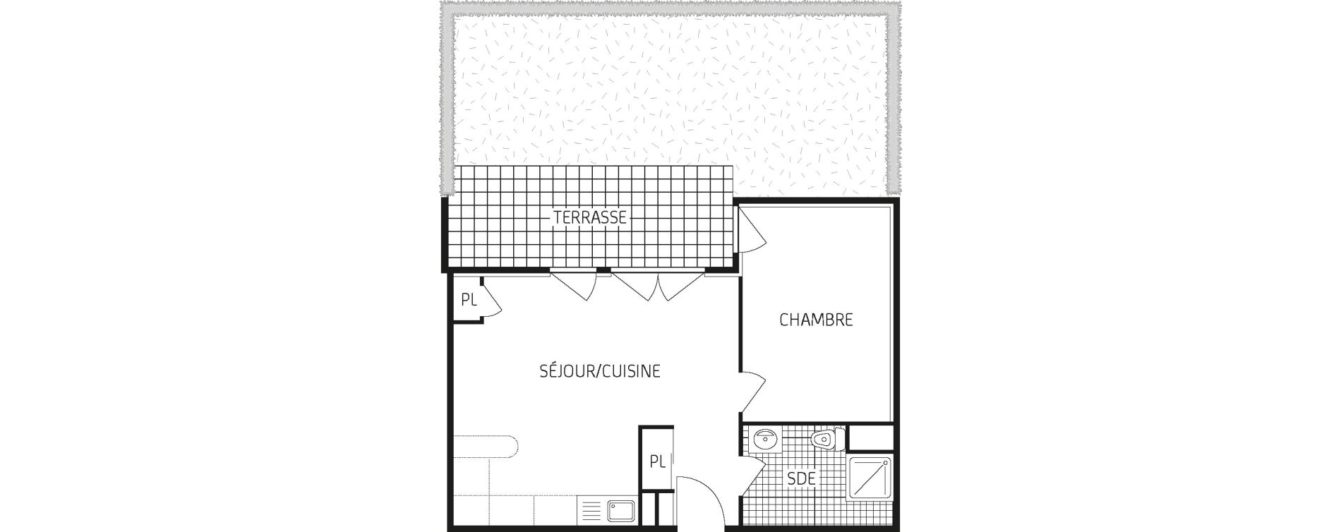 Appartement T2 de 41,46 m2 &agrave; Provins Centre