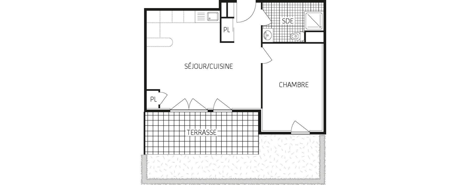 Appartement T2 de 41,67 m2 &agrave; Provins Centre