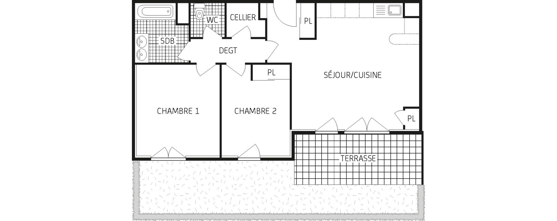 Appartement T3 de 61,09 m2 &agrave; Provins Centre