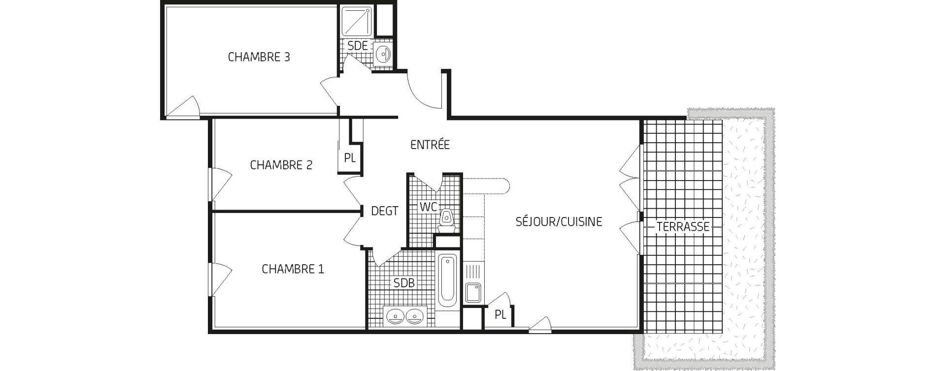 Appartement T4 de 78,81 m2 &agrave; Provins Centre