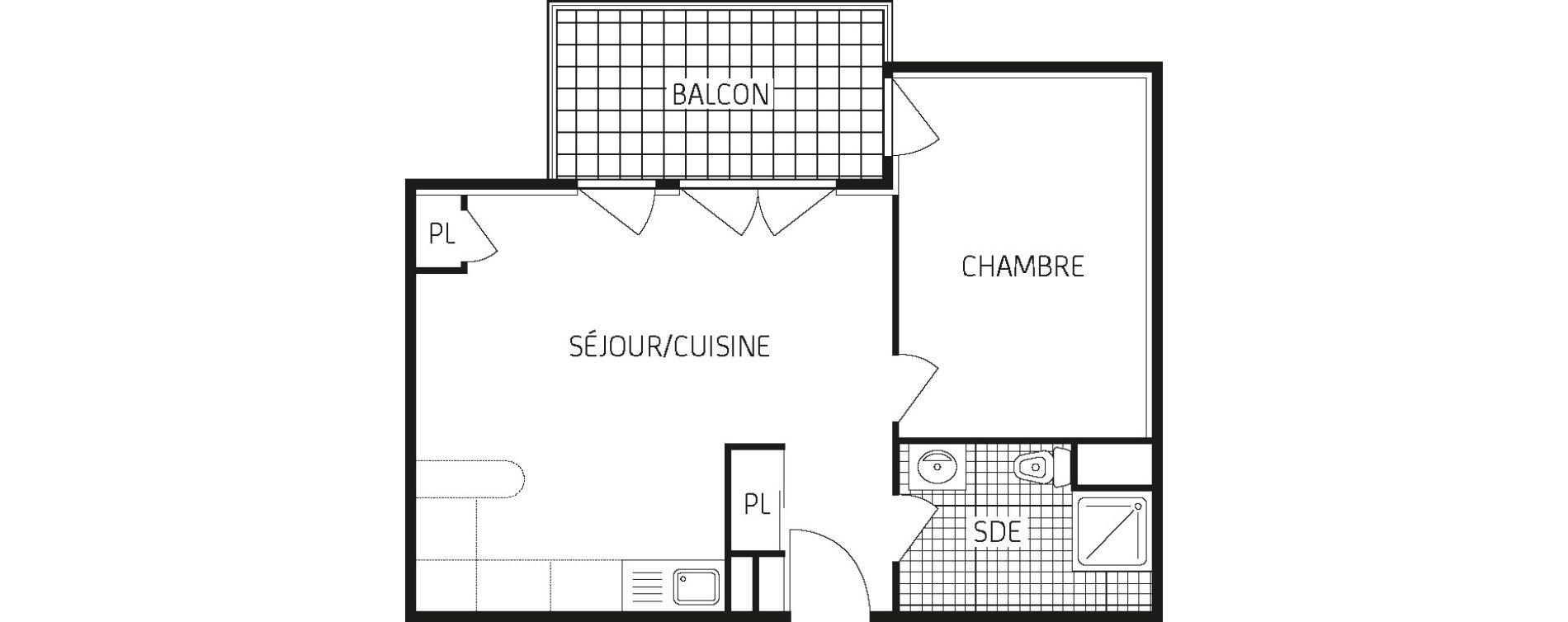 Appartement T2 de 41,52 m2 &agrave; Provins Centre