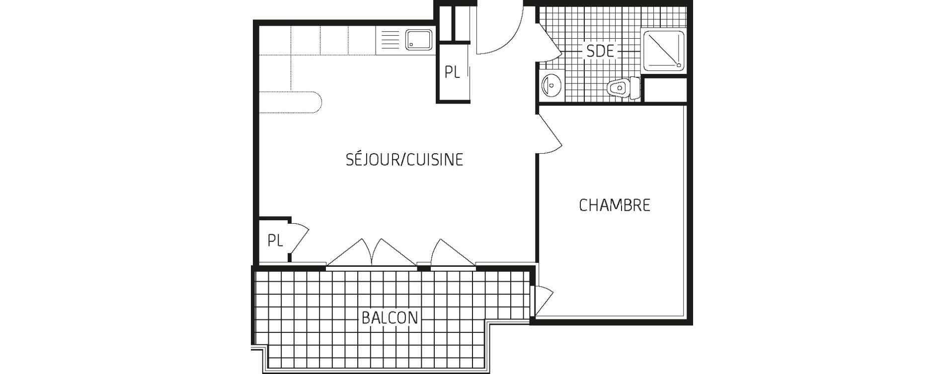 Appartement T2 de 41,73 m2 &agrave; Provins Centre