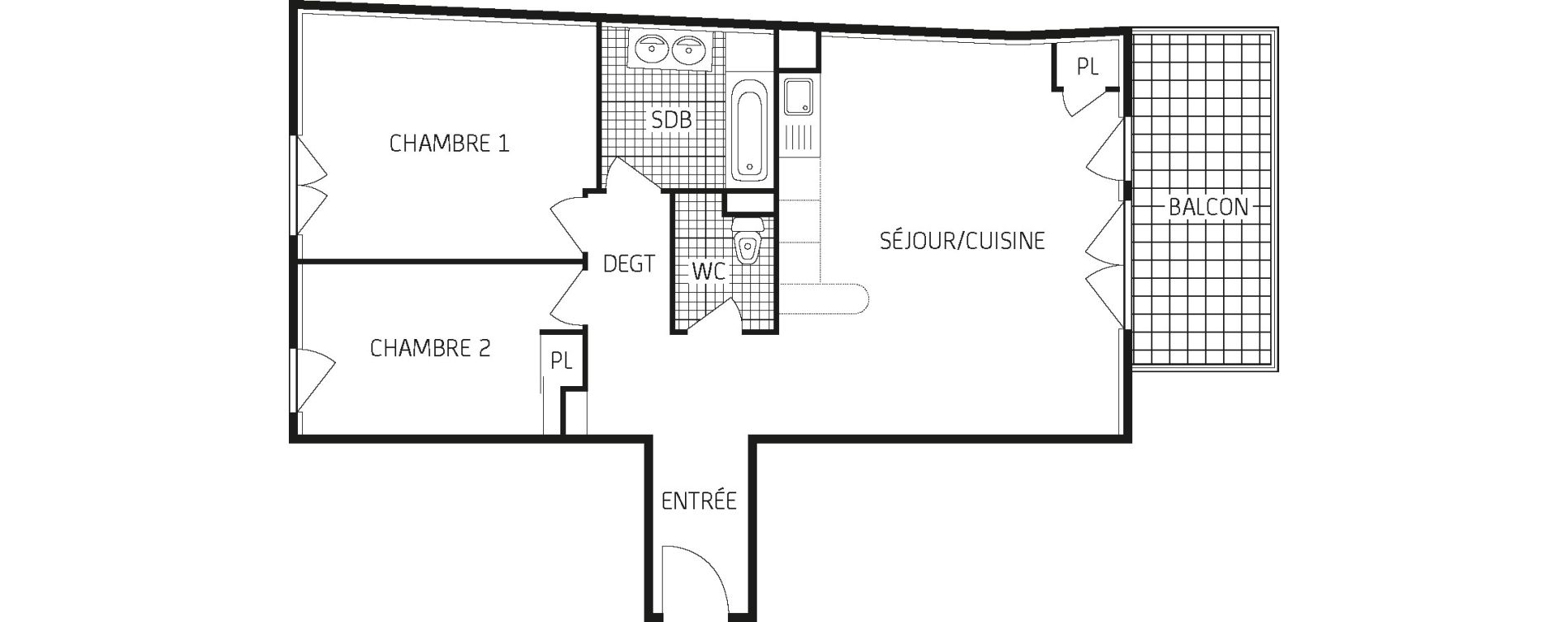 Appartement T3 de 65,43 m2 &agrave; Provins Centre