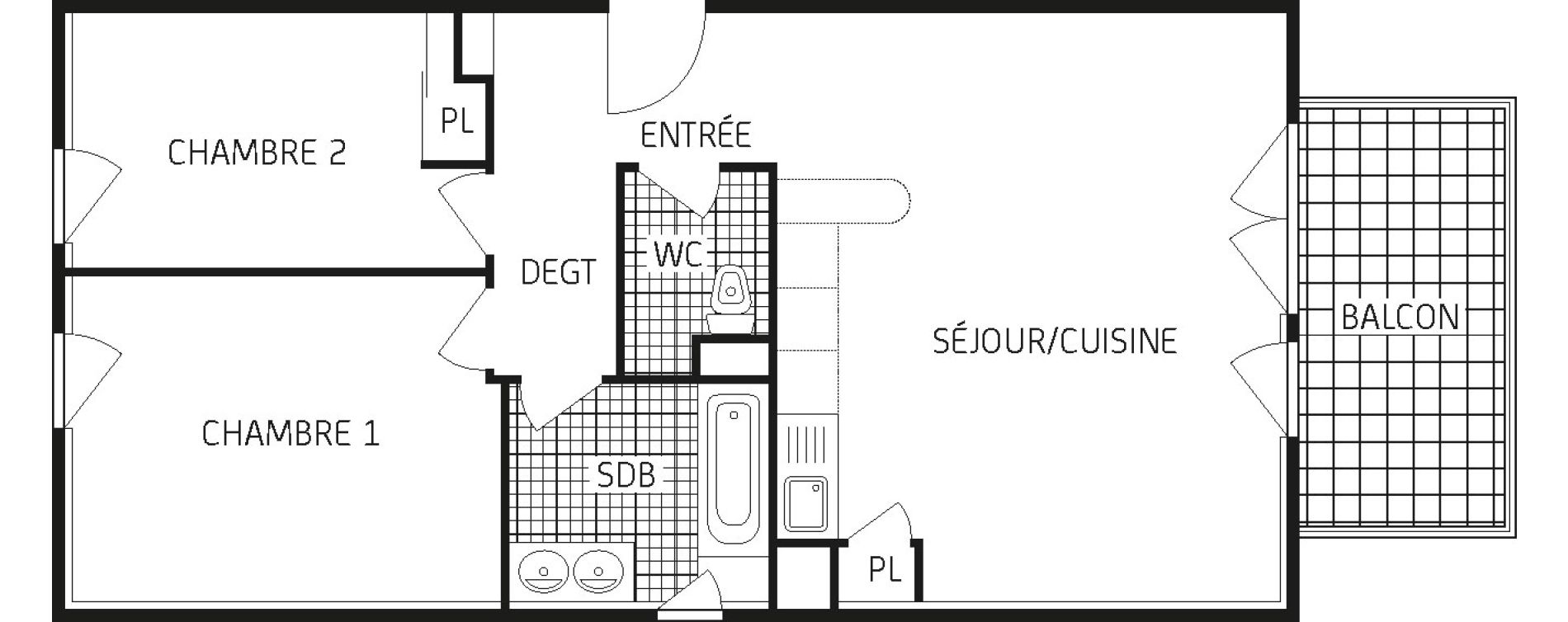 Appartement T3 de 60,92 m2 &agrave; Provins Centre