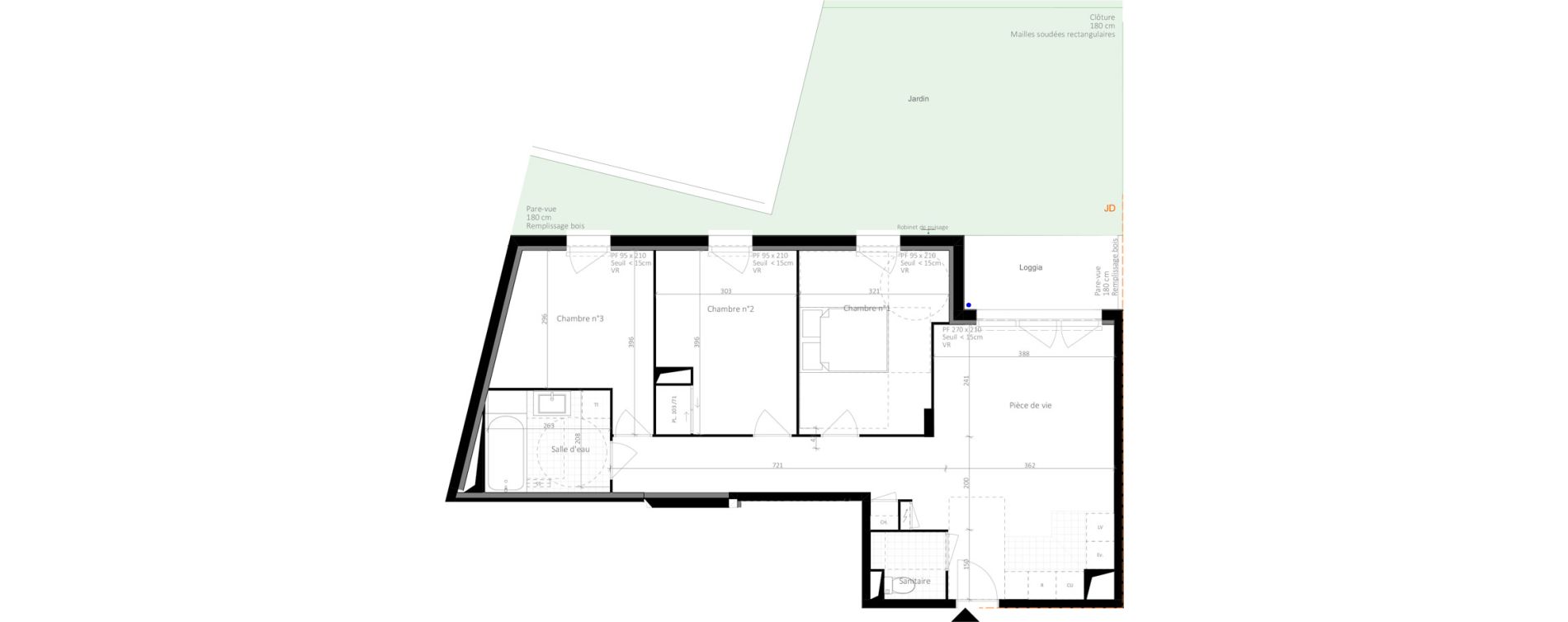 Appartement T4 de 73,21 m2 &agrave; Provins Centre
