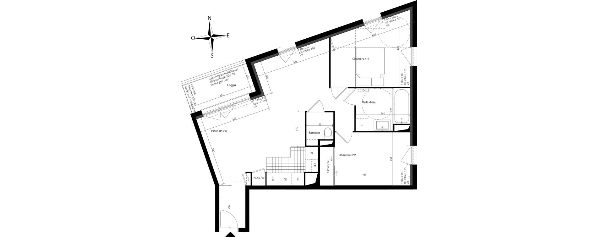 Appartement T3 de 61,47 m2 &agrave; Provins Centre