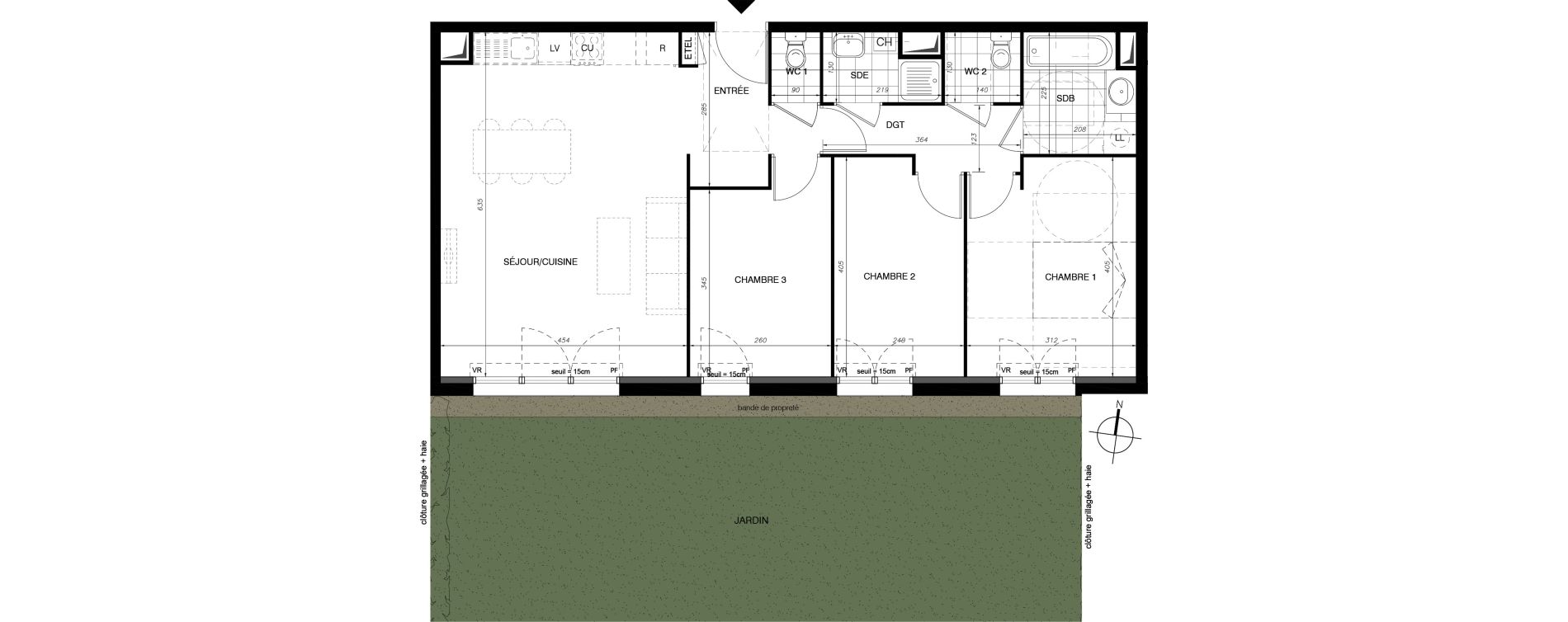 Appartement T4 de 78,30 m2 &agrave; Provins Centre