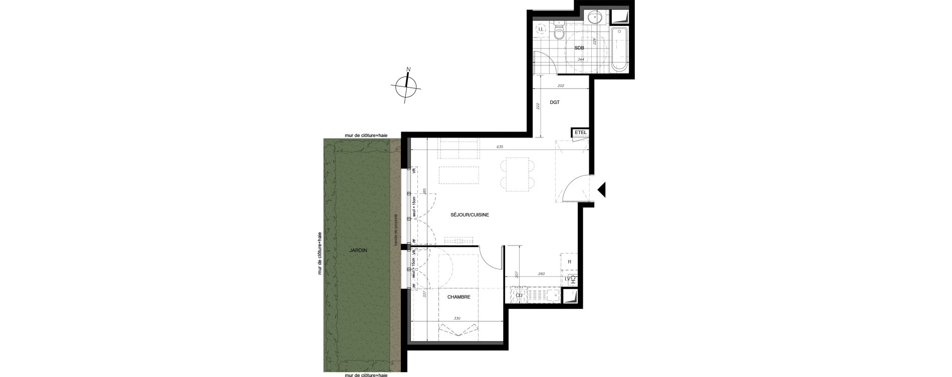 Appartement T2 de 50,95 m2 &agrave; Provins Centre