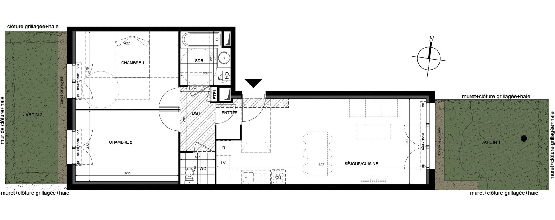 Appartement T3 de 65,45 m2 &agrave; Provins Centre