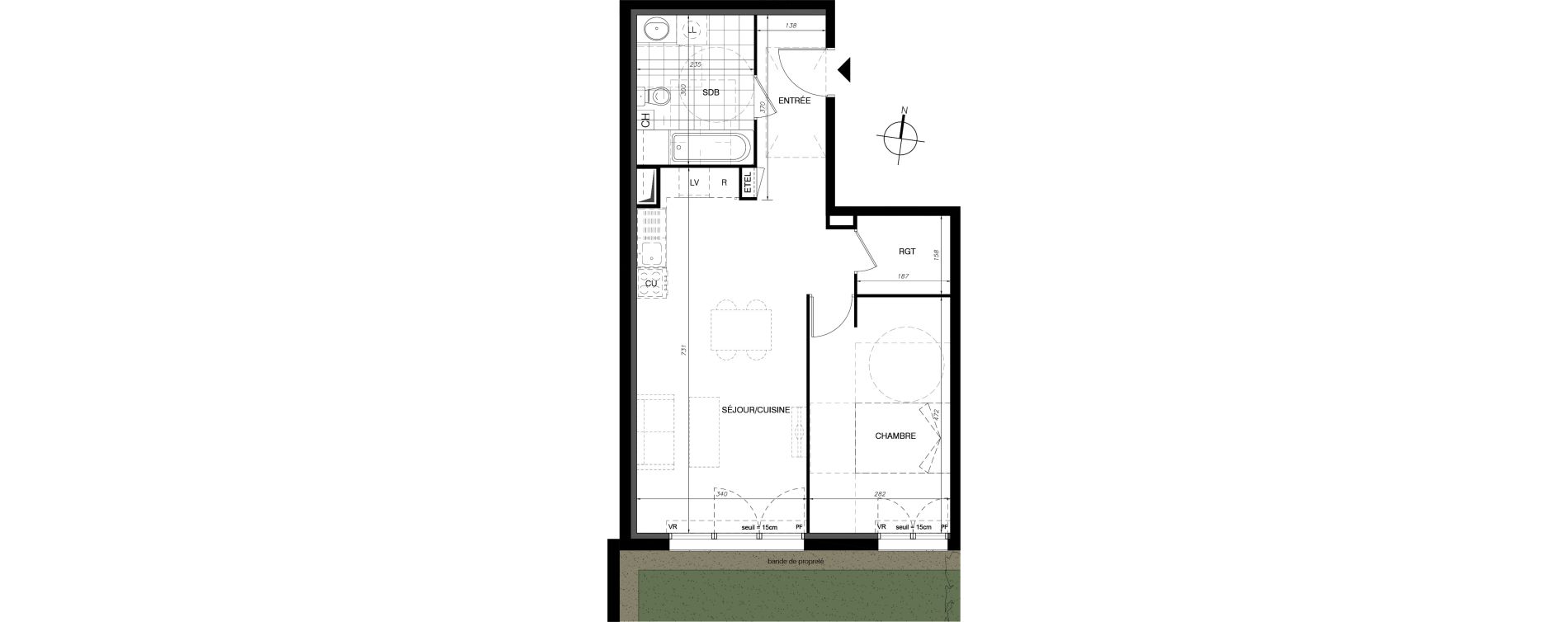 Appartement T2 de 53,00 m2 &agrave; Provins Centre
