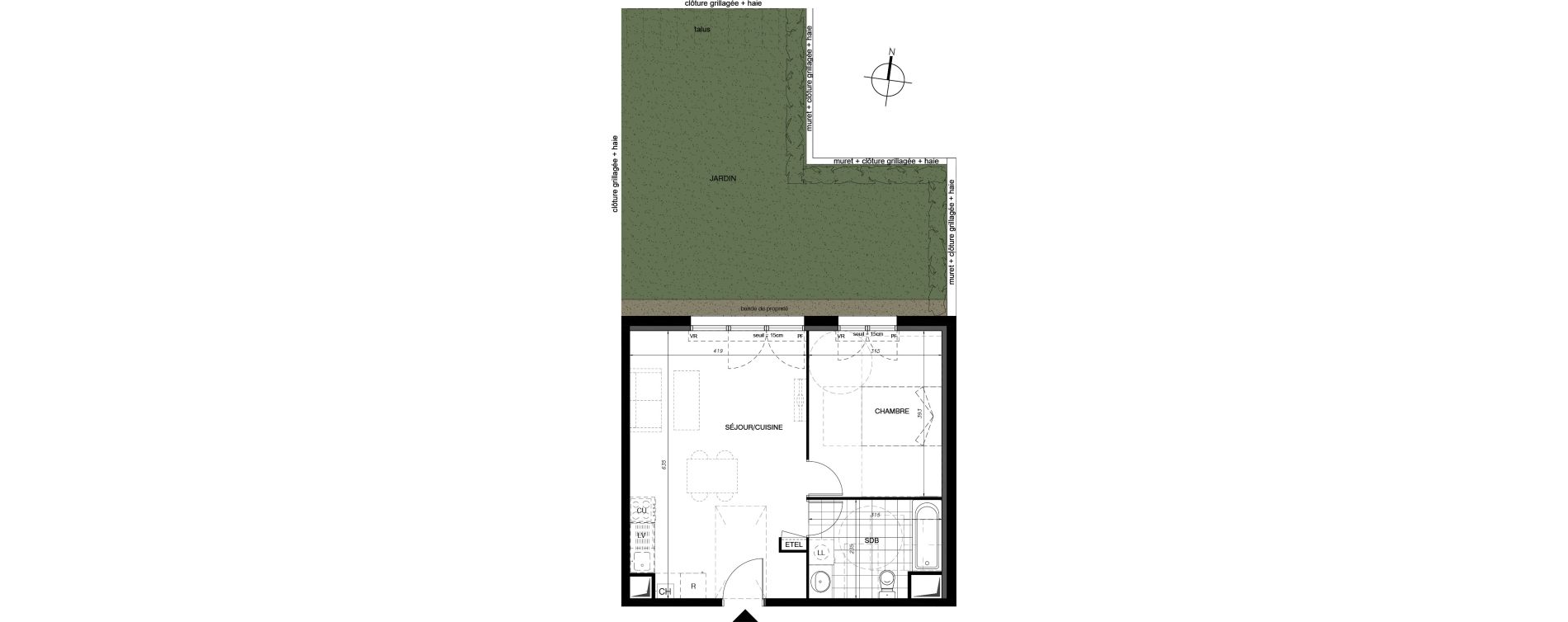 Appartement T2 de 45,30 m2 &agrave; Provins Centre