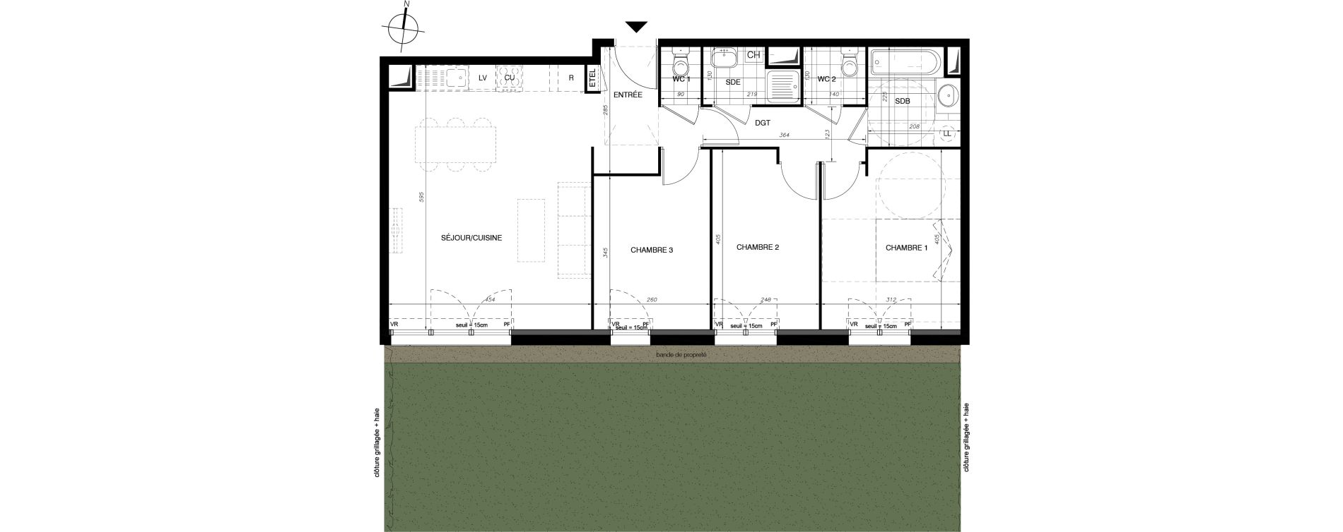 Appartement T4 de 76,45 m2 &agrave; Provins Centre
