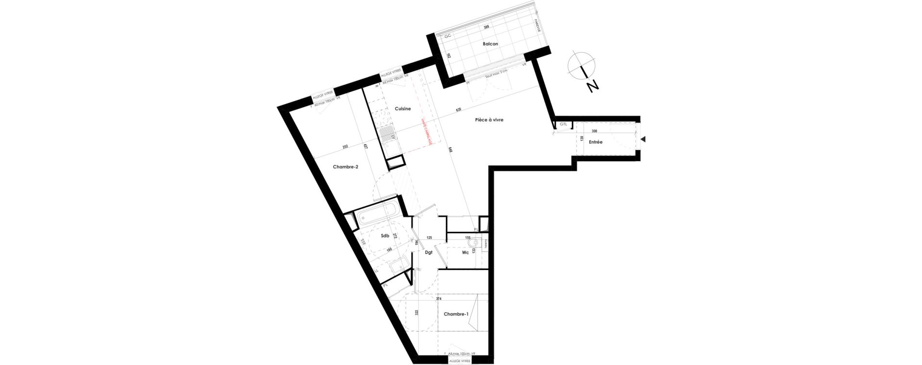 Appartement T3 de 64,16 m2 &agrave; Roissy-En-Brie Hypercentre