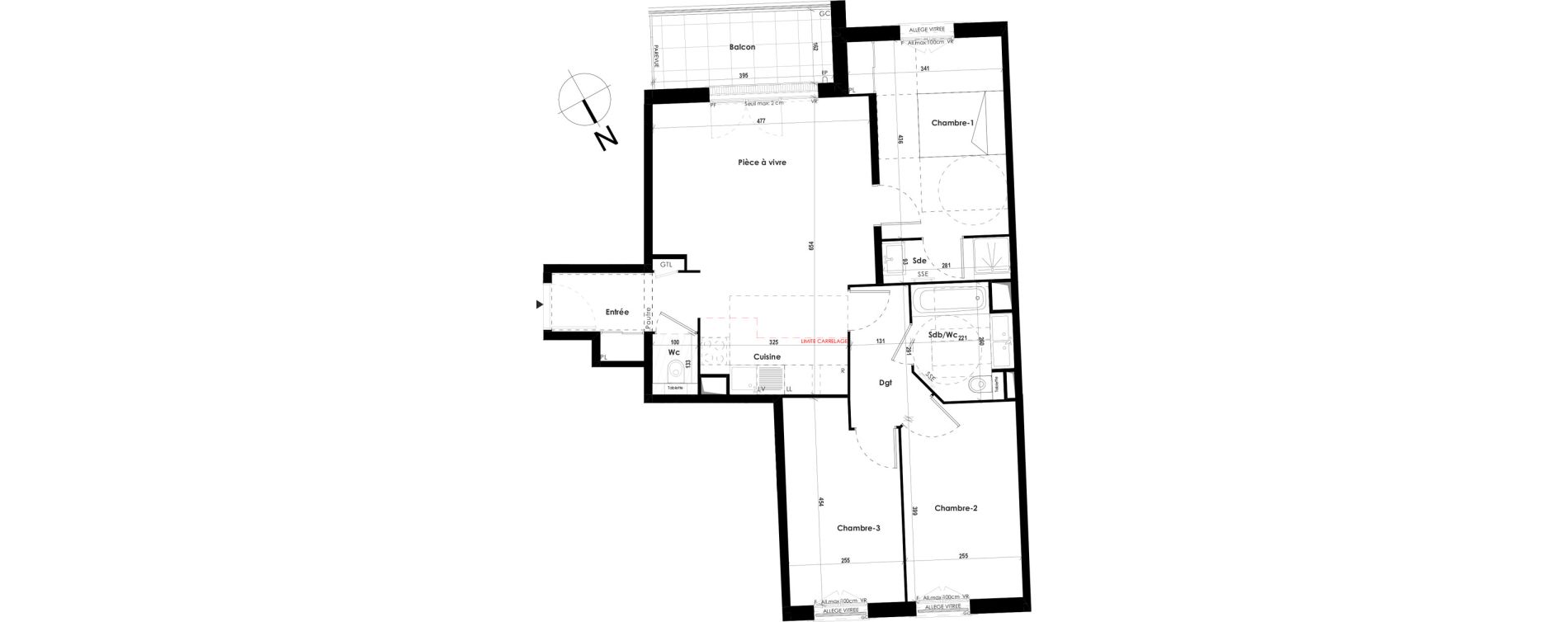 Appartement T4 de 79,38 m2 &agrave; Roissy-En-Brie Hypercentre