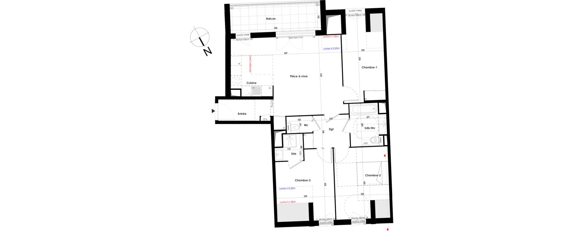 Appartement T4 de 83,39 m2 &agrave; Roissy-En-Brie Hypercentre