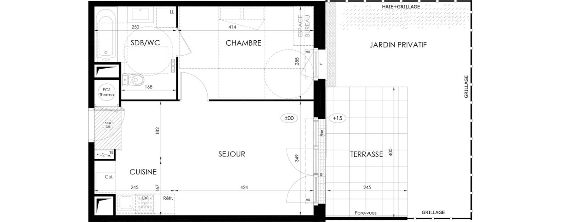 Appartement T2 de 41,20 m2 &agrave; Saint-Fargeau-Ponthierry Centre