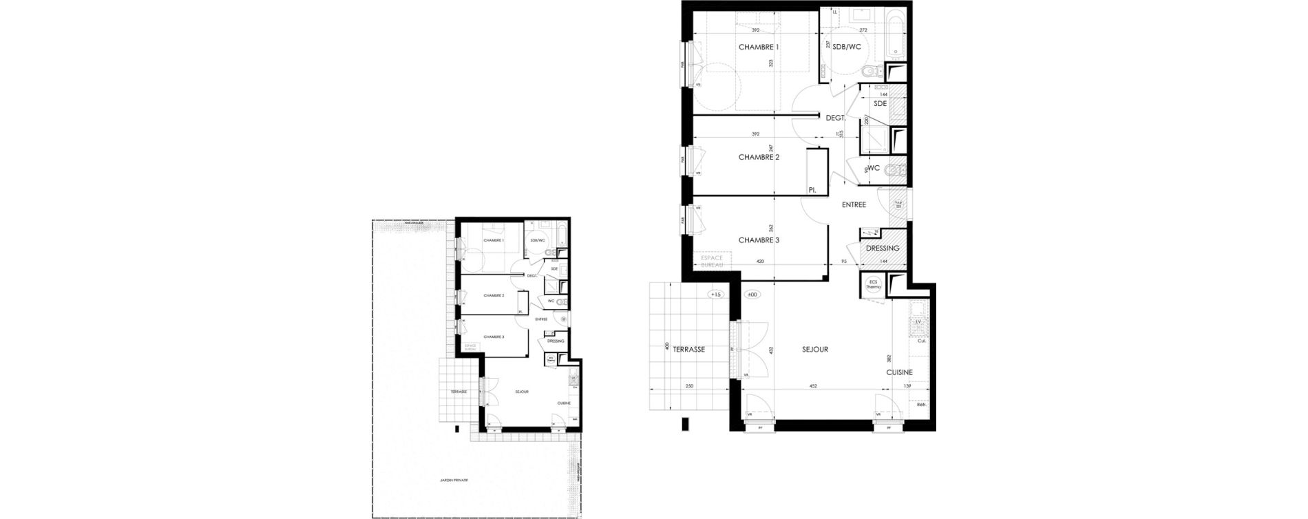 Appartement T4 de 78,20 m2 &agrave; Saint-Fargeau-Ponthierry Centre