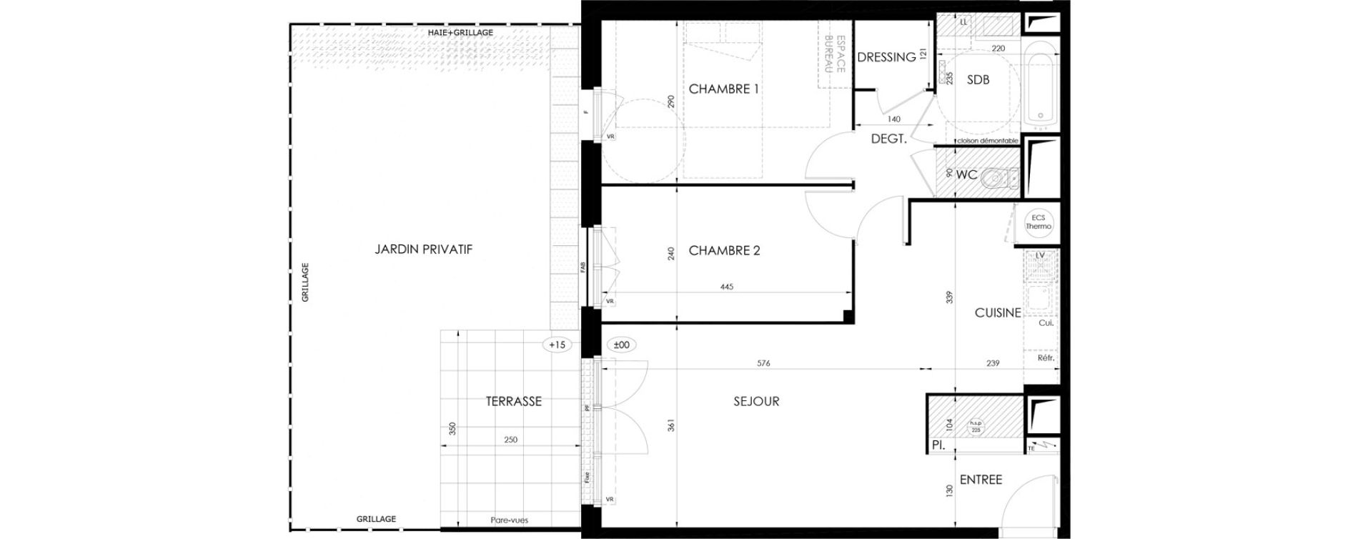 Appartement T3 de 70,25 m2 &agrave; Saint-Fargeau-Ponthierry Centre