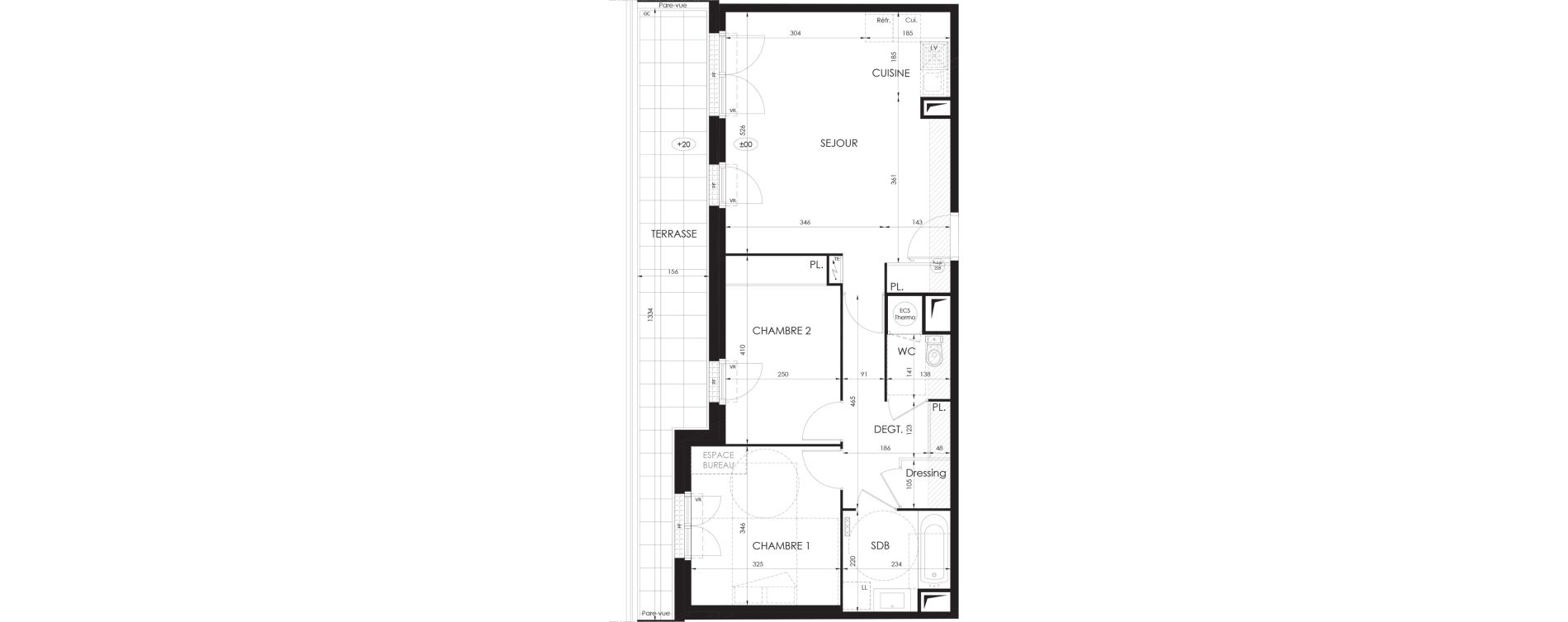 Appartement T3 de 63,50 m2 &agrave; Saint-Fargeau-Ponthierry Centre