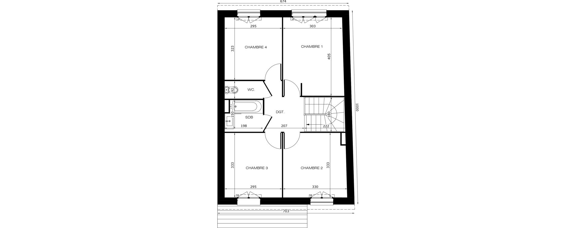 Maison T4 de 92,50 m2 &agrave; Saint-Fargeau-Ponthierry Centre