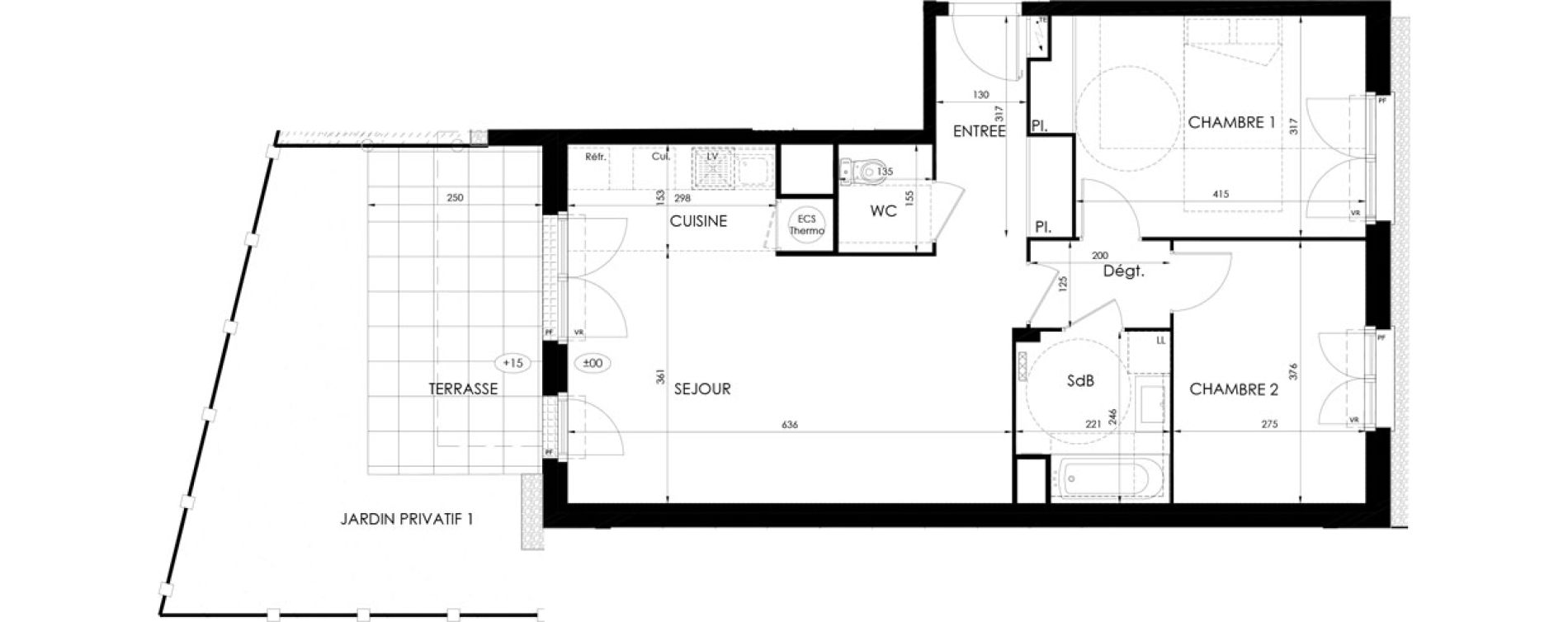 Appartement T3 de 67,55 m2 &agrave; Saint-Fargeau-Ponthierry Centre