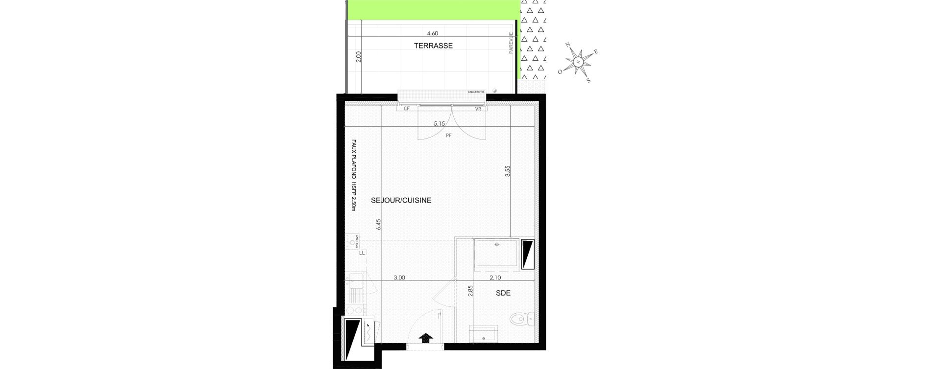 Appartement T1 de 31,85 m2 &agrave; Saint-Fargeau-Ponthierry Centre