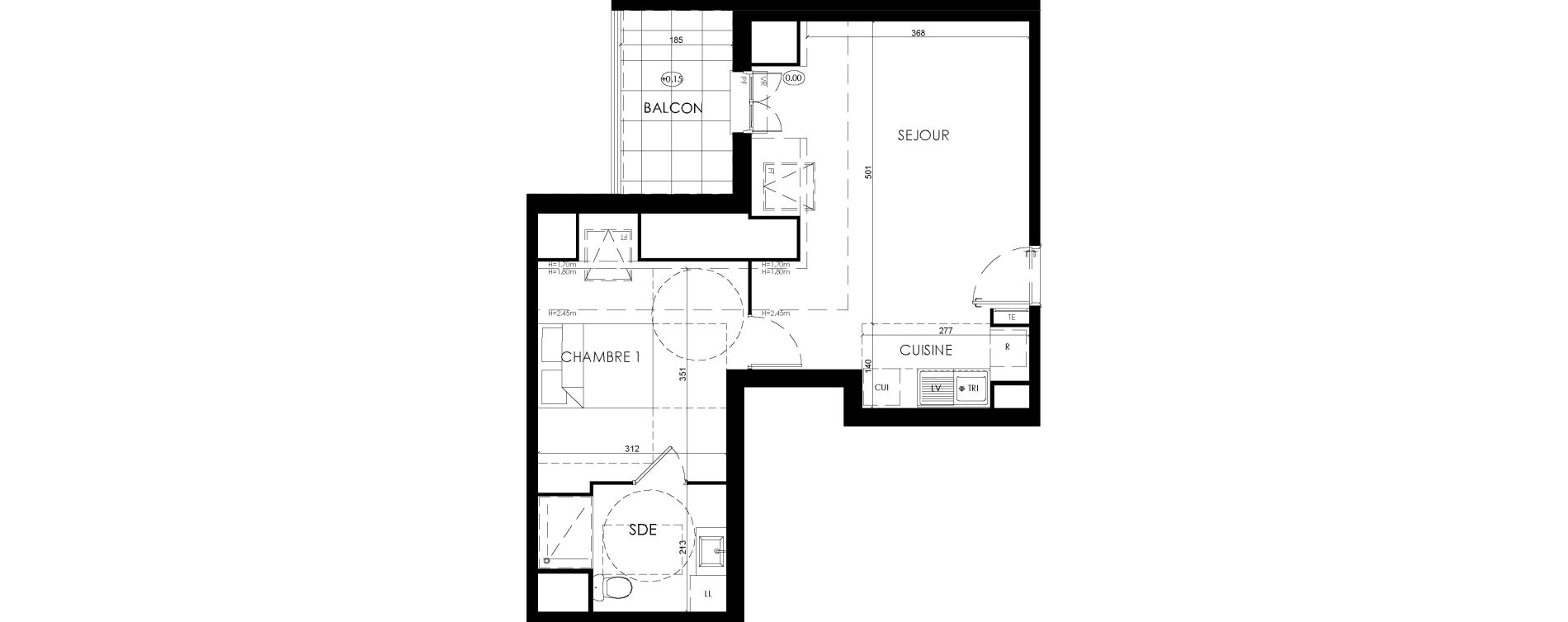 Appartement T2 de 42,68 m2 &agrave; Savigny-Le-Temple Centre