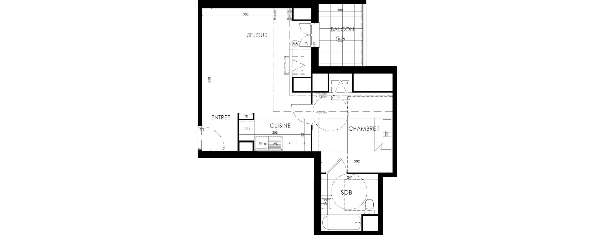 Appartement T2 de 41,13 m2 &agrave; Savigny-Le-Temple Centre
