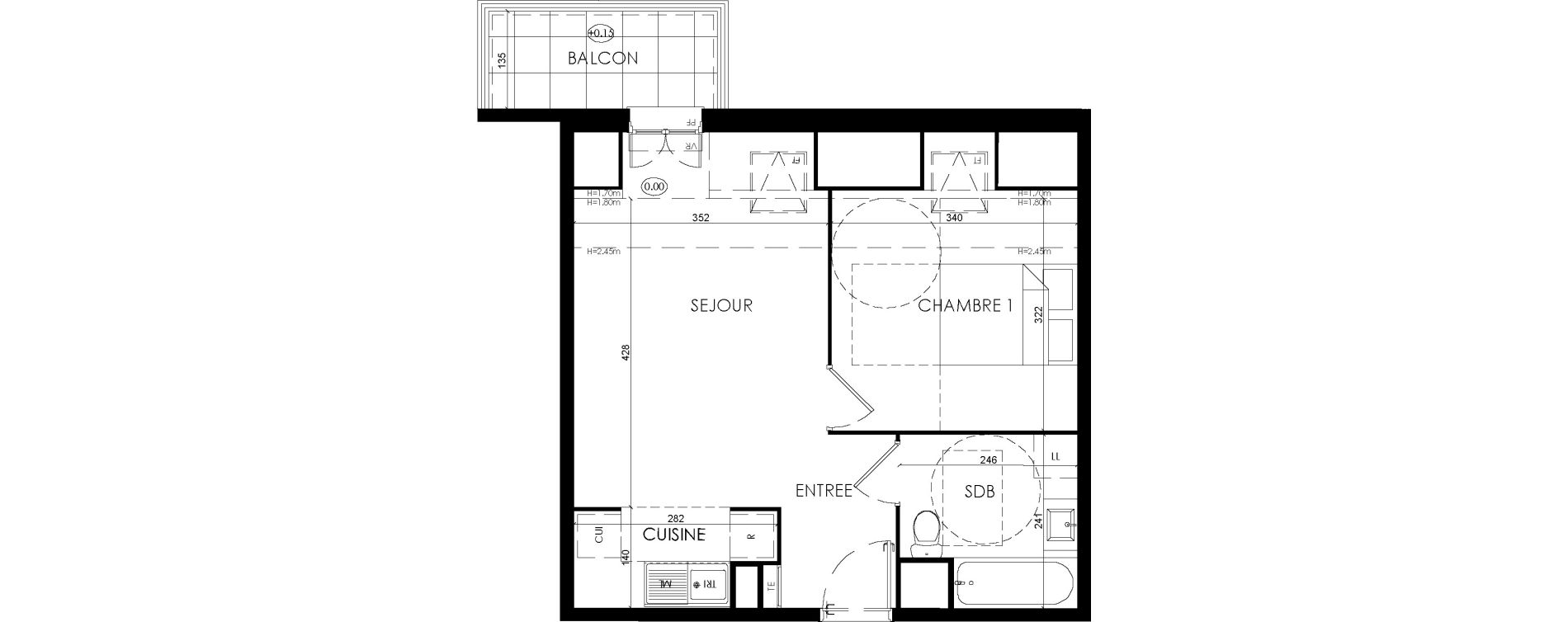 Appartement T2 de 39,14 m2 &agrave; Savigny-Le-Temple Centre