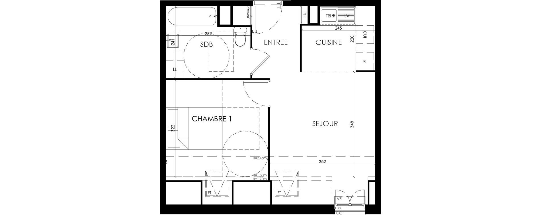 Appartement T2 de 39,39 m2 &agrave; Savigny-Le-Temple Centre