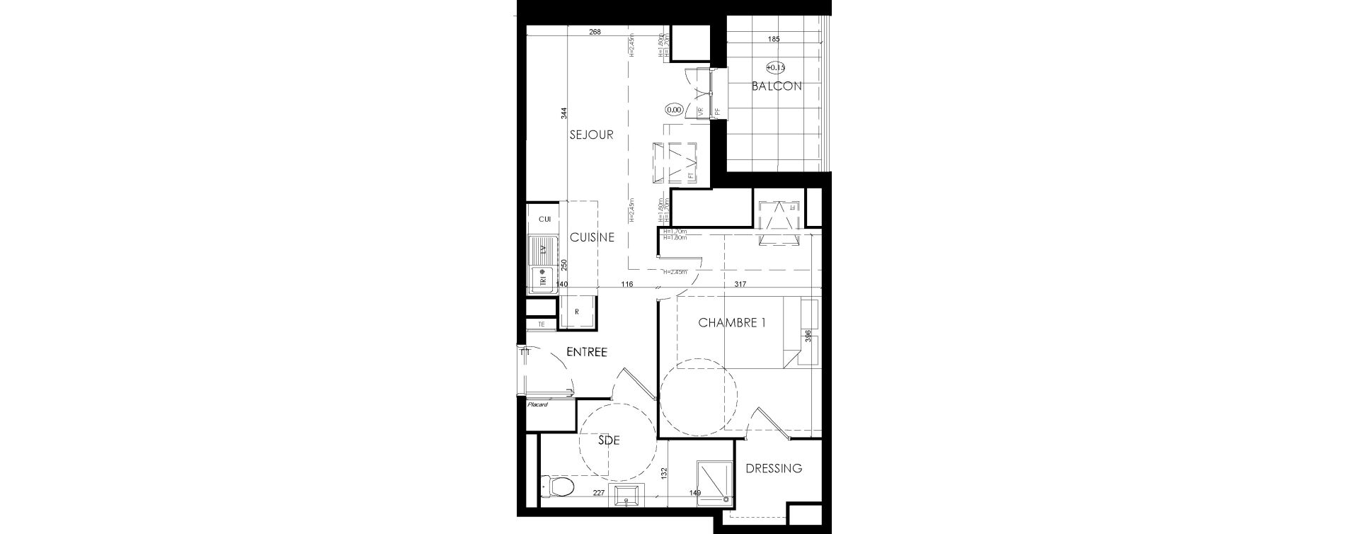 Appartement T2 de 41,66 m2 &agrave; Savigny-Le-Temple Centre