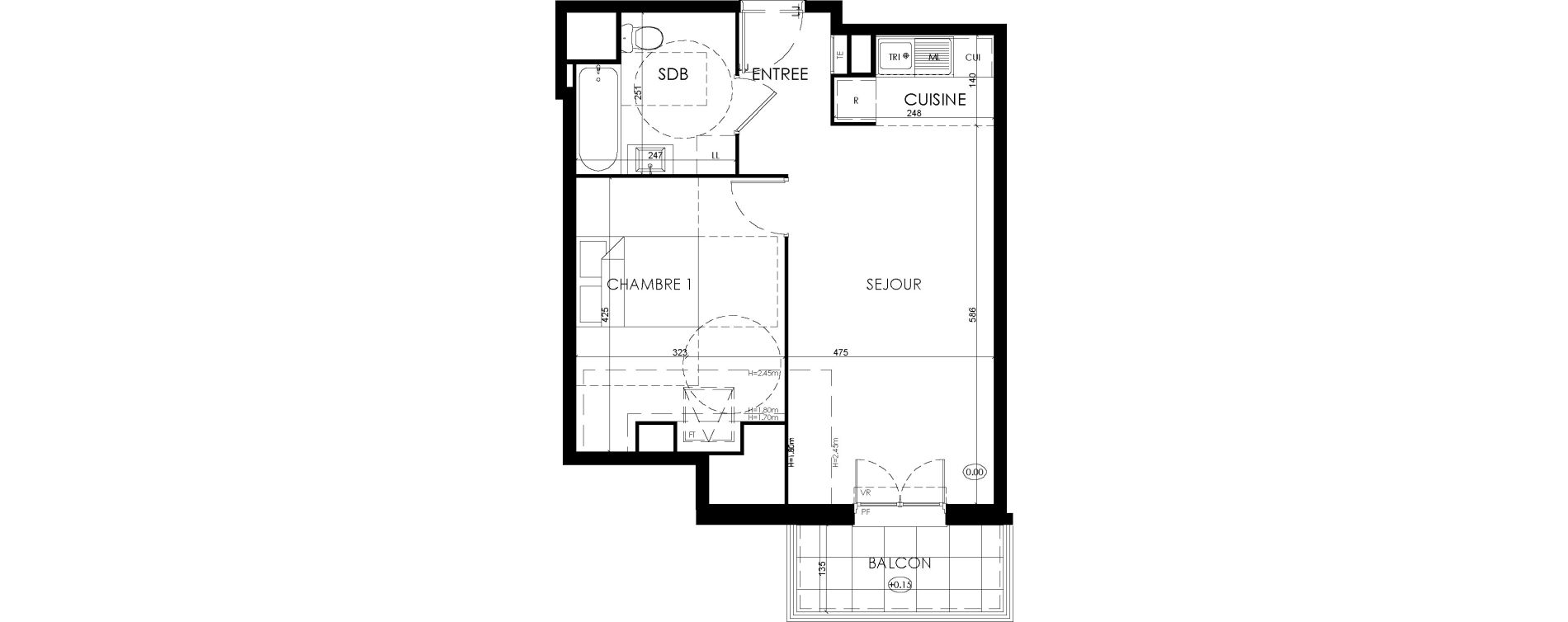 Appartement T2 de 42,74 m2 &agrave; Savigny-Le-Temple Centre