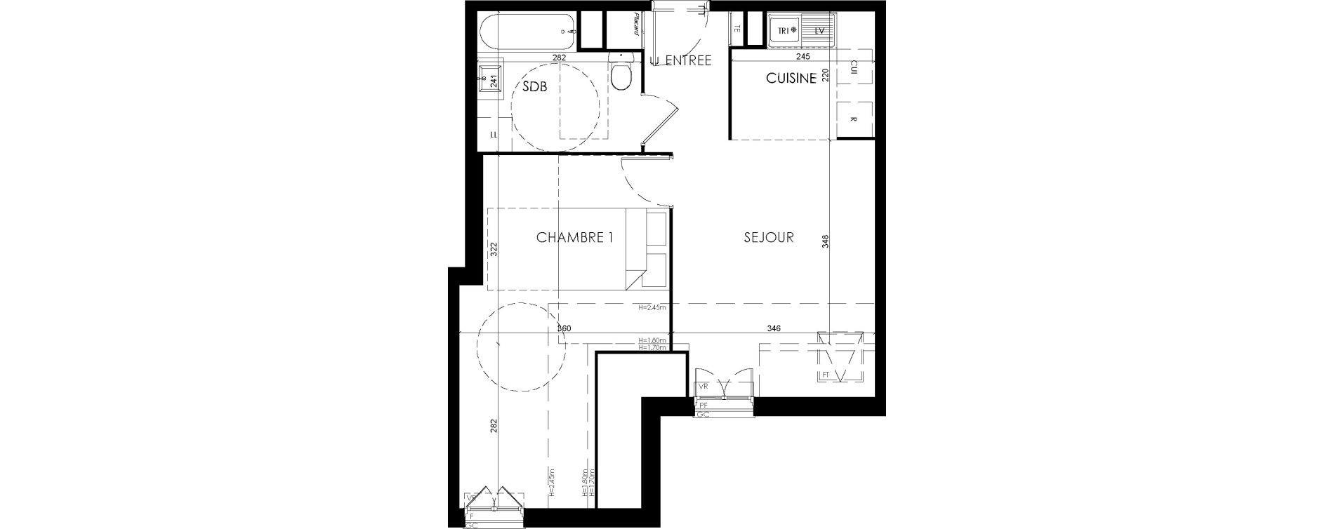 Appartement T2 de 44,75 m2 &agrave; Savigny-Le-Temple Centre