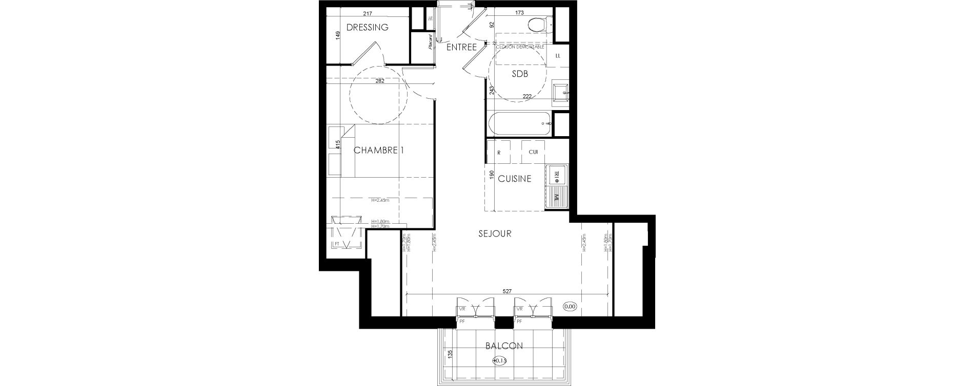 Appartement T2 de 47,13 m2 &agrave; Savigny-Le-Temple Centre