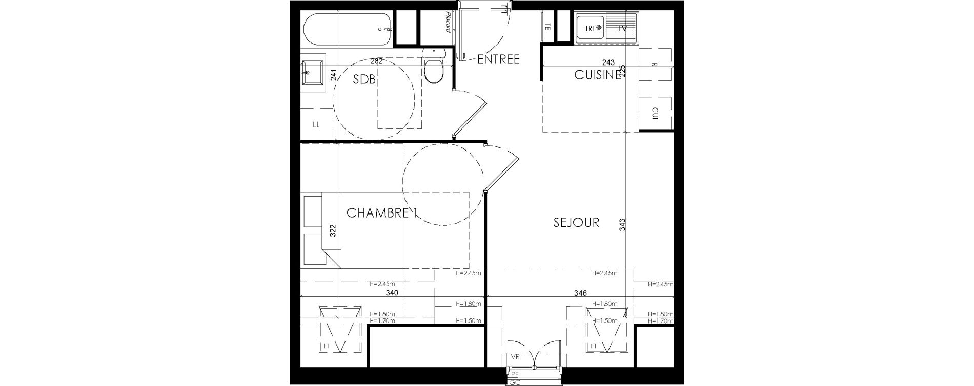 Appartement T2 de 38,64 m2 &agrave; Savigny-Le-Temple Centre