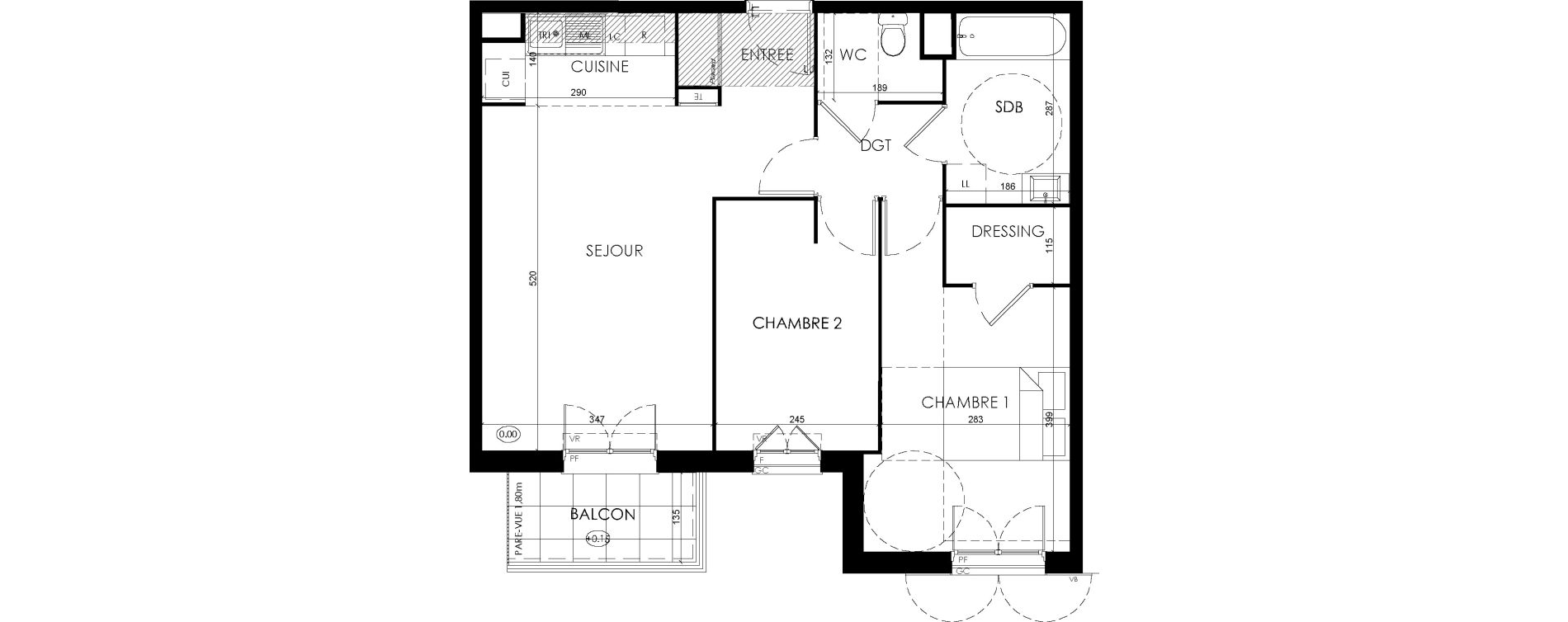 Appartement T3 de 60,96 m2 &agrave; Savigny-Le-Temple Centre