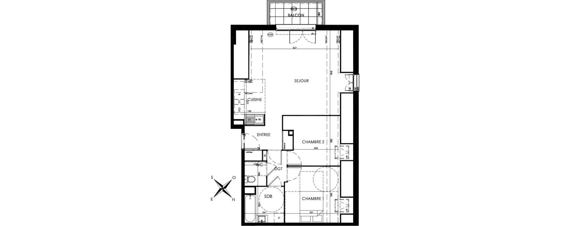 Appartement T3 de 66,07 m2 &agrave; Savigny-Le-Temple Centre