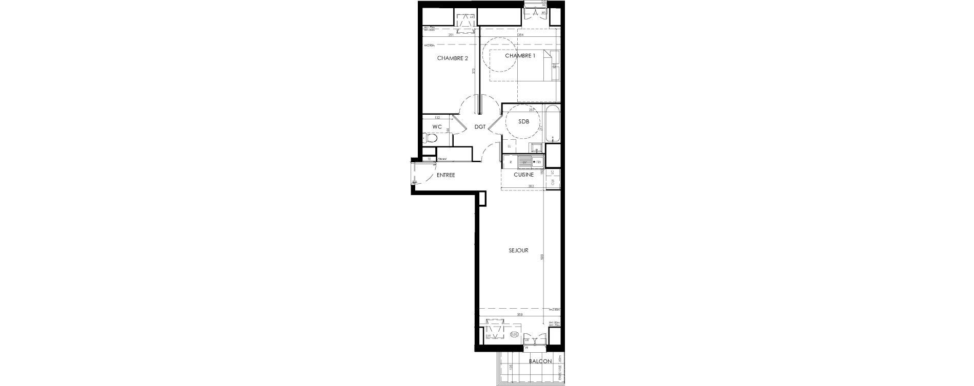 Appartement T3 de 64,87 m2 &agrave; Savigny-Le-Temple Centre