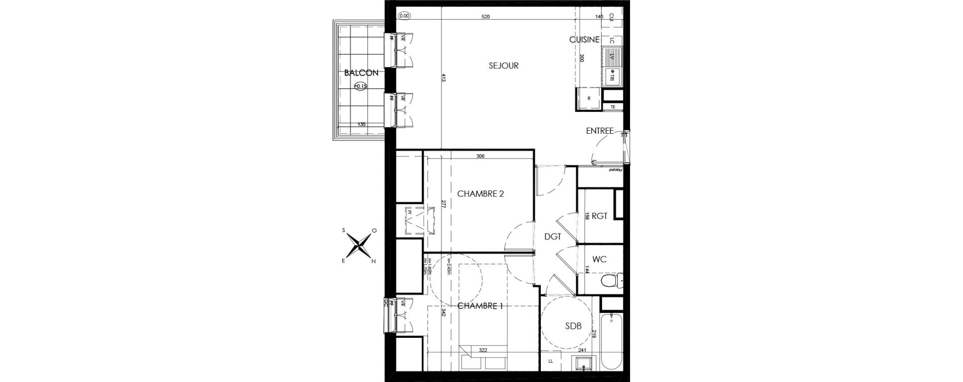 Appartement T3 de 62,95 m2 &agrave; Savigny-Le-Temple Centre