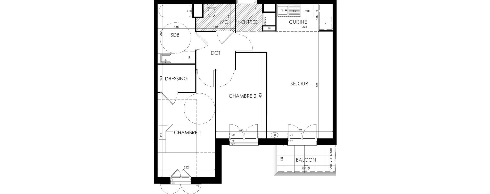 Appartement T3 de 59,87 m2 &agrave; Savigny-Le-Temple Centre
