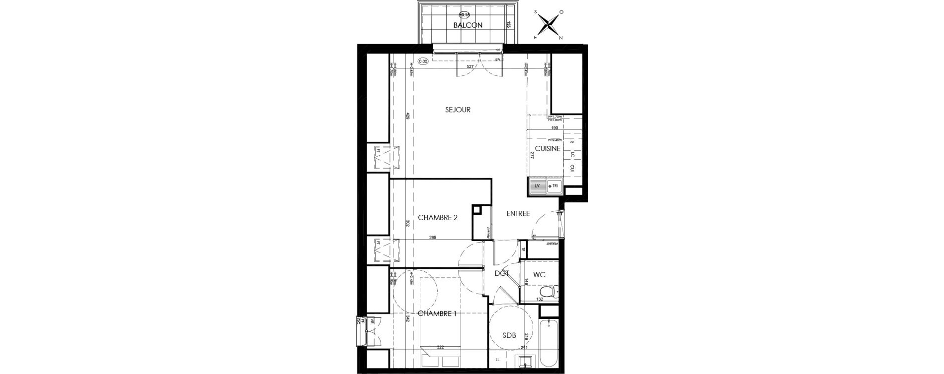 Appartement T3 de 61,88 m2 &agrave; Savigny-Le-Temple Centre