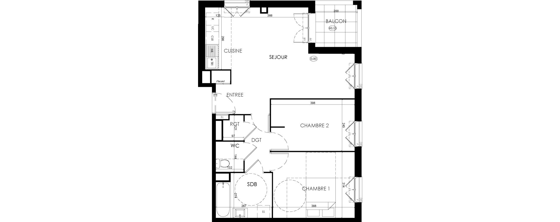 Appartement T3 de 60,76 m2 &agrave; Savigny-Le-Temple Centre