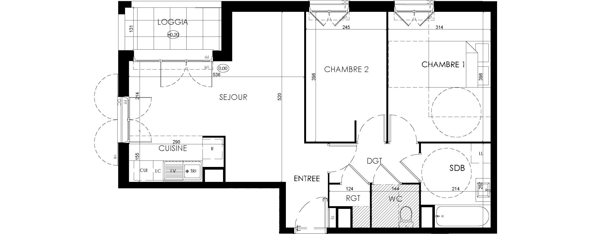 Appartement T3 de 59,10 m2 &agrave; Savigny-Le-Temple Centre