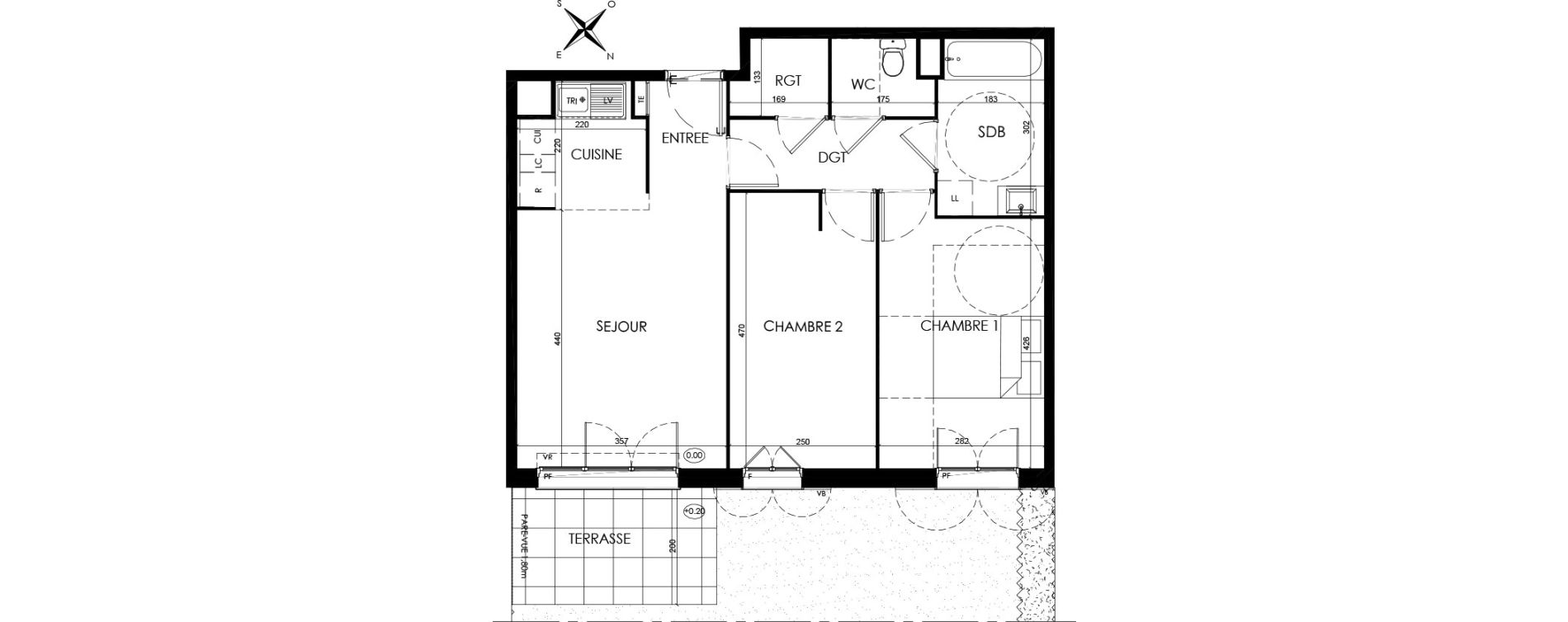 Appartement T3 de 60,75 m2 &agrave; Savigny-Le-Temple Centre
