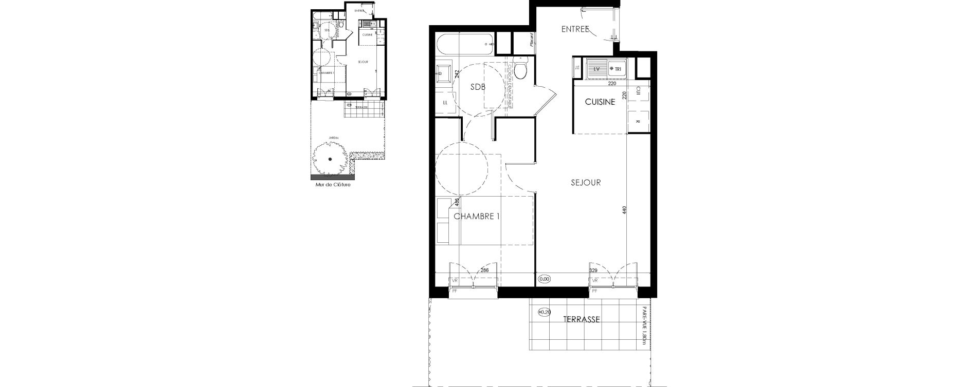 Appartement T2 de 44,71 m2 &agrave; Savigny-Le-Temple Centre