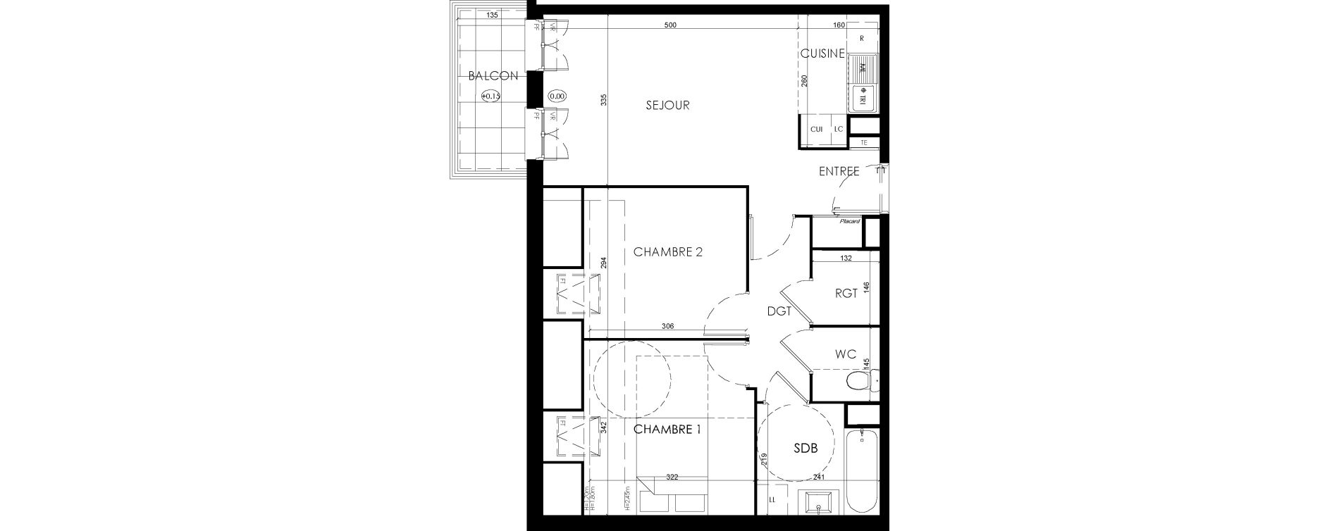 Appartement T3 de 56,68 m2 &agrave; Savigny-Le-Temple Centre