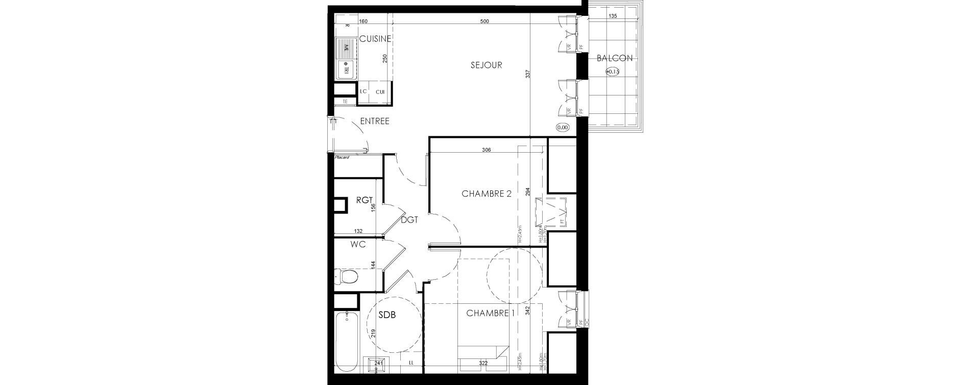 Appartement T3 de 57,78 m2 &agrave; Savigny-Le-Temple Centre
