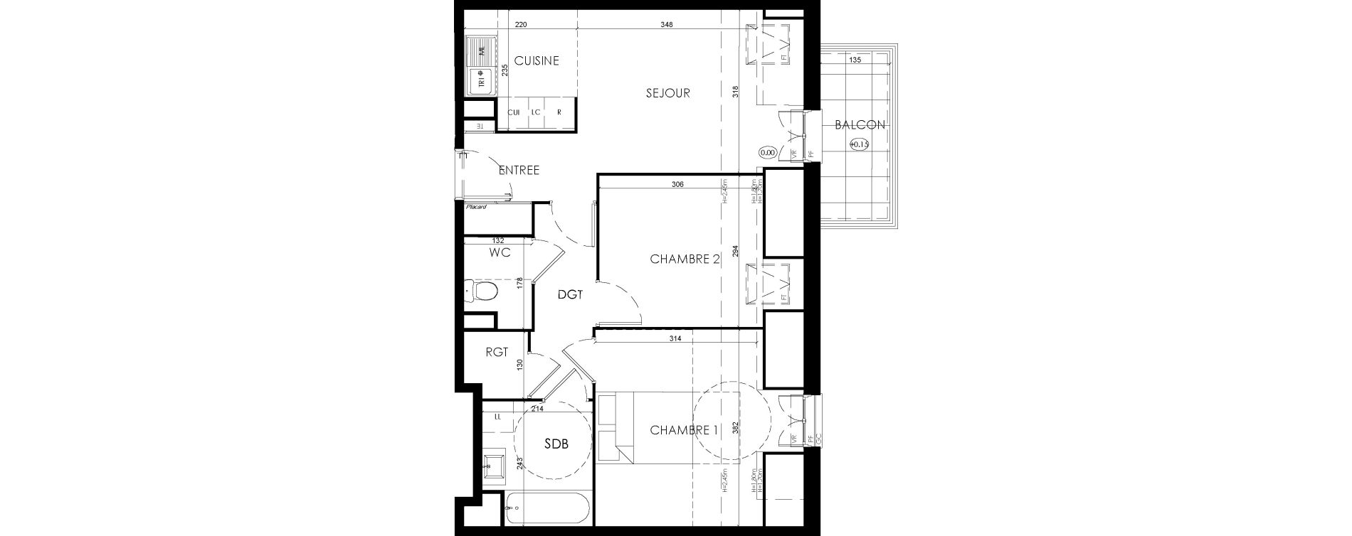 Appartement T3 de 56,08 m2 &agrave; Savigny-Le-Temple Centre