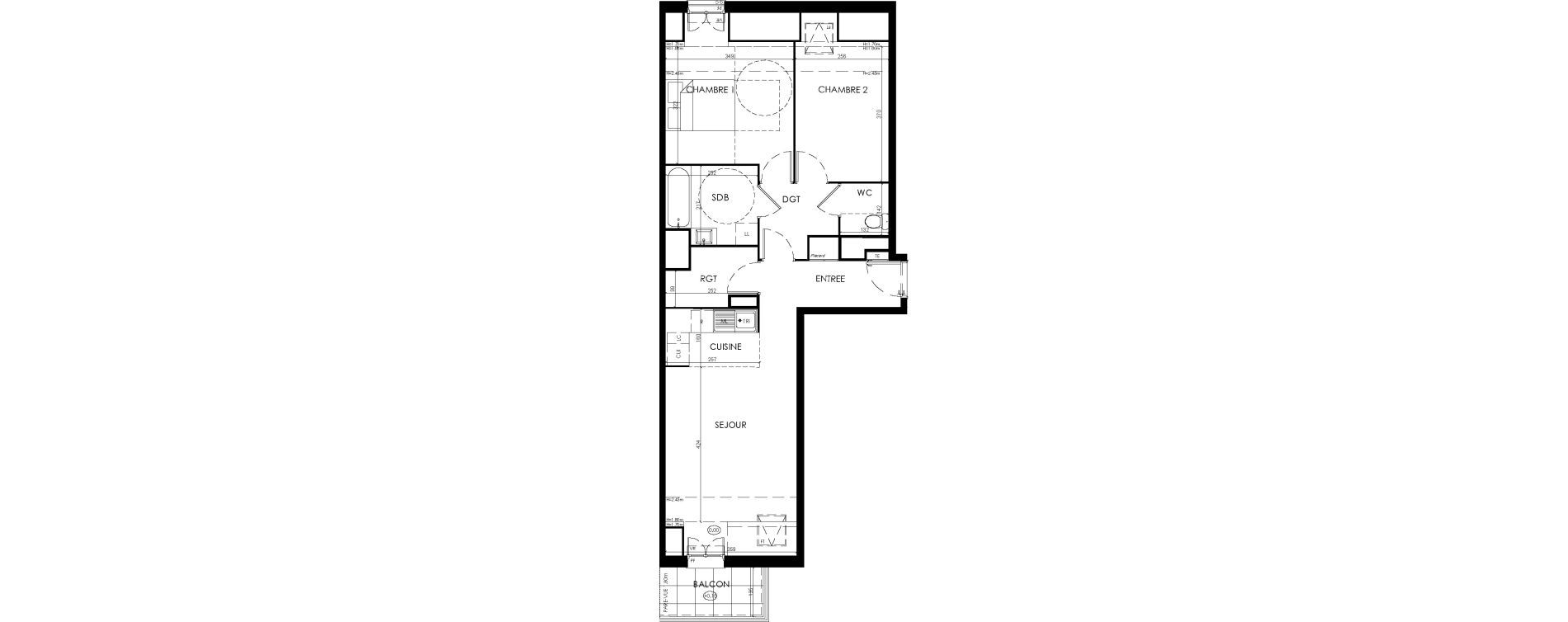 Appartement T3 de 64,01 m2 &agrave; Savigny-Le-Temple Centre