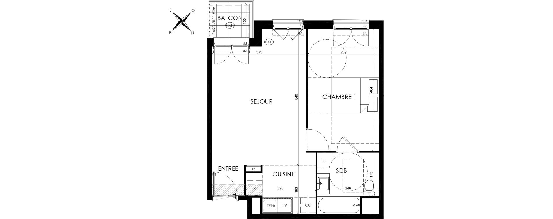 Appartement T2 de 44,22 m2 &agrave; Savigny-Le-Temple Centre